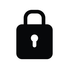 lock icon isolated on white background