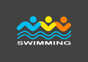 Swimming logo designs vector,  Swimmers logo Vector