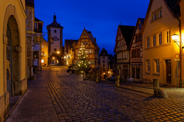 the old town of Rothenburg ob der Tauber, Germany.