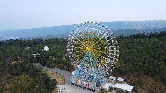 Ferris whell aerial view