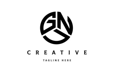 GNU creative circle three letter logo