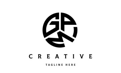 GPM creative circle three letter logo