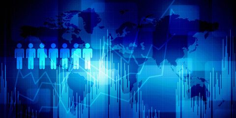 Obraz premium 2d rendering Stock market online business concept. business Graph 