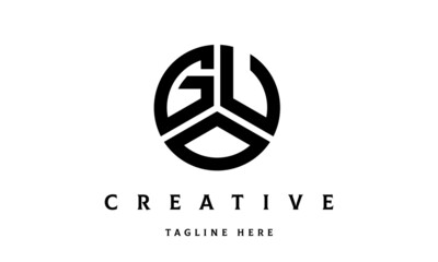 GUO creative circle three letter logo