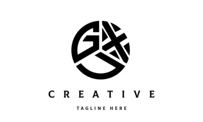 GXU creative circle three letter logo