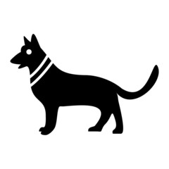 Vector Army Dog Glyph Icon Design