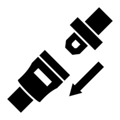 Vector Safety Belt Glyph Icon Design