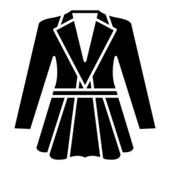 Vector Ladies Coat Glyph Icon Design