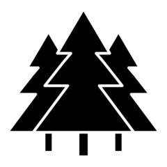 Vector Forest Glyph Icon Design