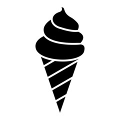 Vector Ice Cream Glyph Icon Design