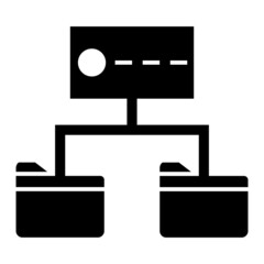 Vector File Hosting Glyph Icon Design