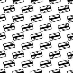 Credit card bank pattern seamless background texture repeat wallpaper geometric vector