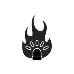 Fire alarm icon isolated on white background