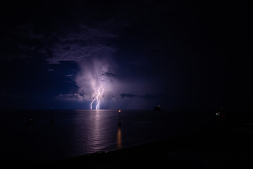 Thunderstorm in Strombli, Sicily, Italy