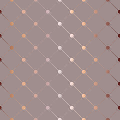 Geometric seamless pattern. Abstract geometry background. Repeated geometrical texture. Elegant printed. Repeating lines and dots printing. Design patern for wallpapers, gift wrappers, prints. Vector 