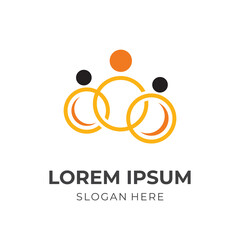 social logo design template concept vector with flat colorful style