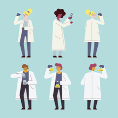 women and men scientist