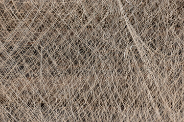 Drying fishing nets, close-up background photo