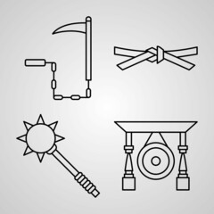 Fototapeta premium Martial Arts Icon Set Vector illustration EPS