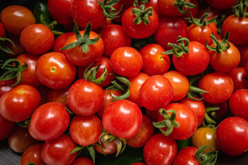 Red ripen cherry tomatoes, close-up