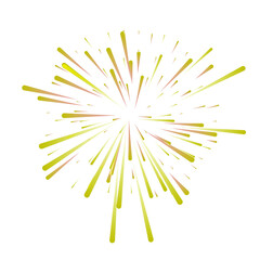 colorful fireworks vector illustration isolated on white