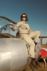 beautiful pilot woman