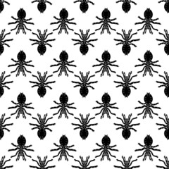 Fear spider pattern seamless background texture repeat wallpaper geometric vector