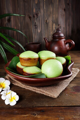 Kue Apem Pandan is Indonesian traditional pancake, made for Javanese traditional celebration