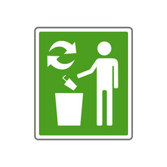 Green recycle symbol