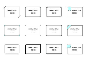 見出し　フレーム　シンプル　セット