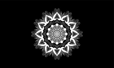 Black and White Mandala Design