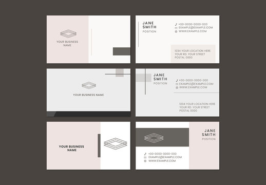 Set of Business Card Layouts