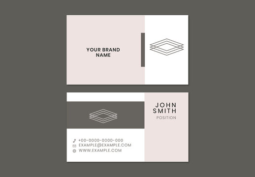 Beige Business Card Layout