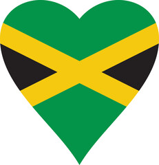 Jamaica heart flag vector illustration