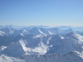 Blick über die Alpen von Obergurgl 
