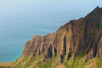 Mountain on the Nā Pali coast on Kauai
