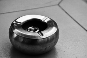 macro steel ashtray