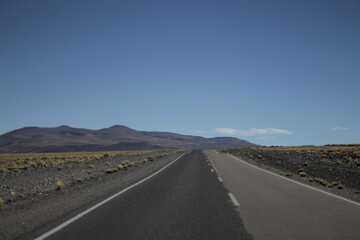 desert road in an amazing landscape