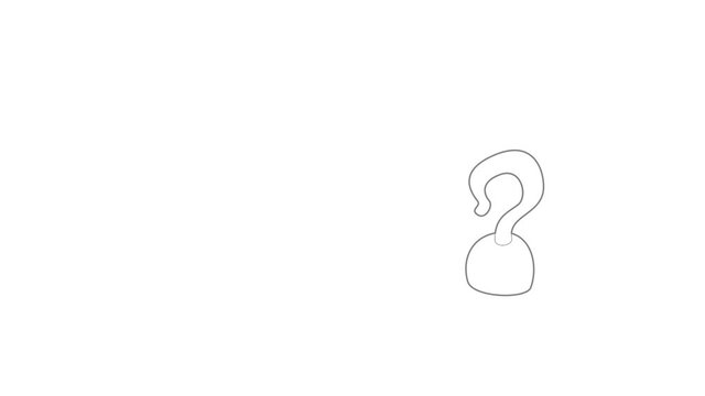 Hook icon animation best outline object on white background