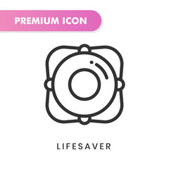 lifesaver icon for your website design, logo, app, UI. Vector graphics illustration and editable stroke. lifesaver icon outline design.