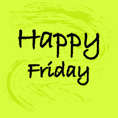 Happy Friday banner - Happy Friday greeting text, Title, title and greeting phrase for social media. vector illustration