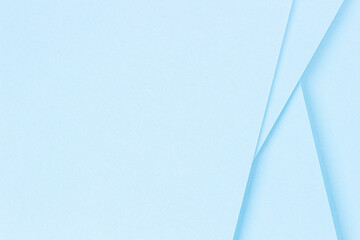 Pastel colored paper texture background. Minimal geometric shapes and lines in light blue color