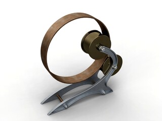 Perpetuum mobile, Woodward's wheel. 3D model.