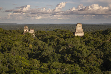 Scenic view of Temple II, Temple of the Masks in Tikal, Guatemala