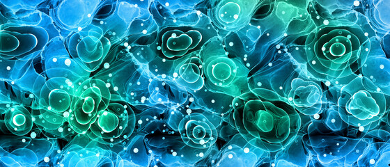 X-ray alcohol ink. Blue green alcohol ink abstract background/