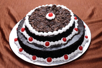 Black forest cake for wedding ceremony