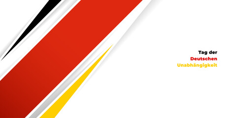 Black, red, and yellow Abstract geometric background design. Germany text mean is German Independence day.