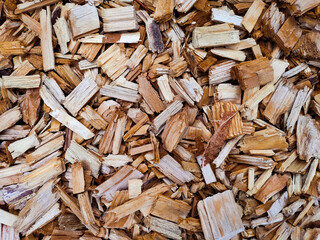 closeup de trocitos de madera