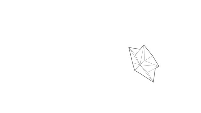 Star icon animation best outline object on white background