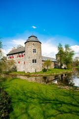 Fototapeta na wymiar Medieval Water Castle Ratingen, near Dusseldorf, Germany